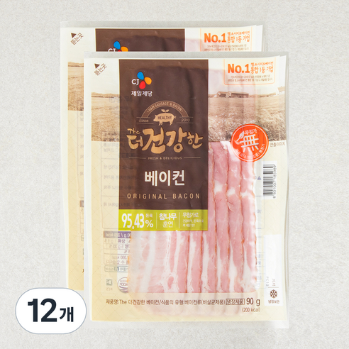 더건강한 베이컨, 90g, 12개