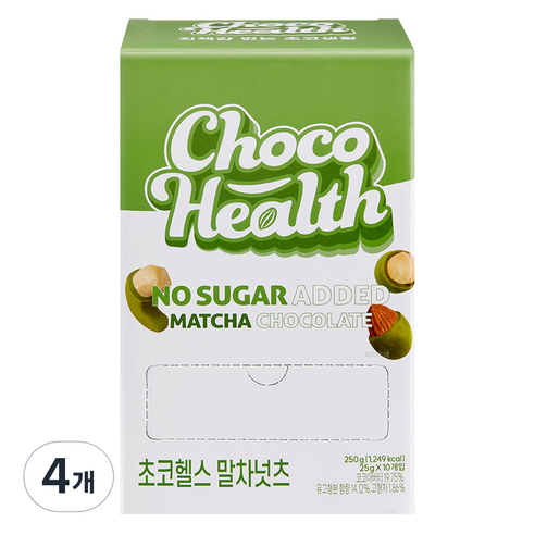 초코헬스 말차넛츠 초코볼 10p, 250g, 4개