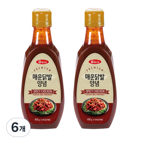 움트리 매운닭발양념, 450g, 6개