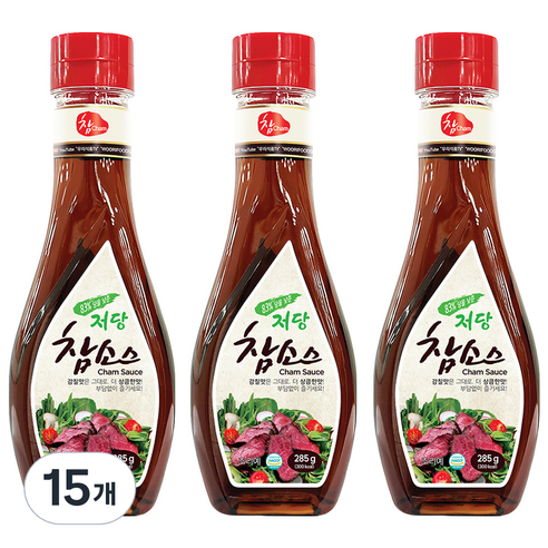 우리식품 83% 당을 낮춘 저당 참소스, 285g, 15개