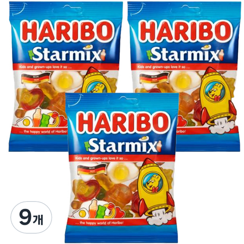트롤리 하리보 스타믹스 젤리, 100g, 9개