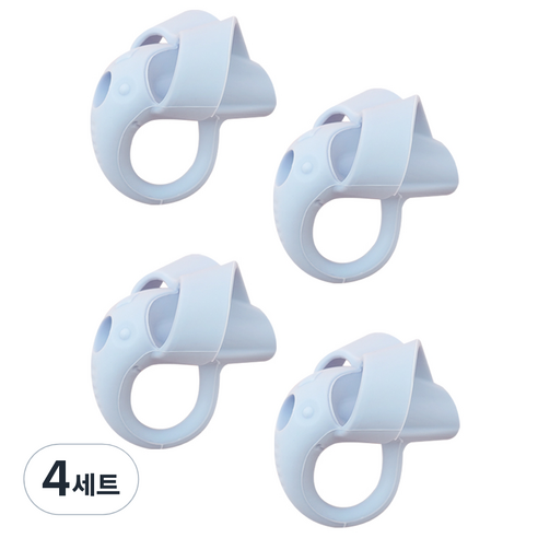 꼬사 연필교정기 코끼리 4p, 블루, 4세트