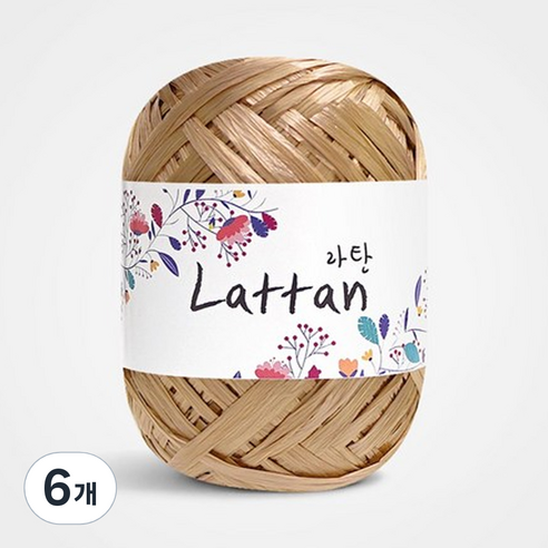 yarna 라탄 라피아 뜨개실 40g, 10번 유광, 6개