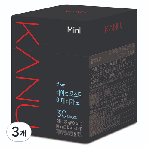 카누 라이트 로스트 아메리카노, 900mg, 30개입, 4개