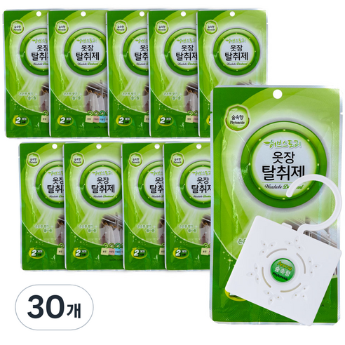 허브스토리 숲속향 옷장 탈취제 본품, 1g, 30개