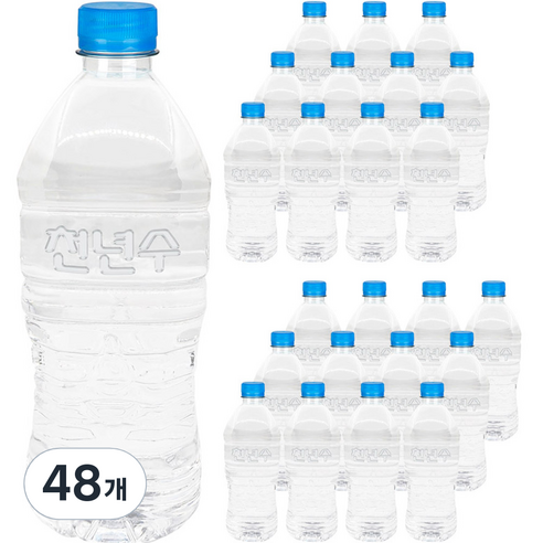 천년수 무라벨 생수, 1L, 48개