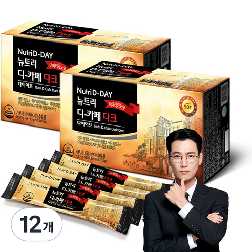 뉴트리디데이 디카페 다크 다이어트 아메리카노 맛, 135g, 12개