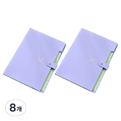 왁스토어 파일케이스 바인더 A4, 퍼플, 8개