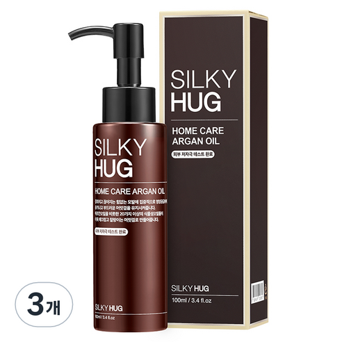 실키허그 홈케어 아르간 오일, 100ml, 3개
