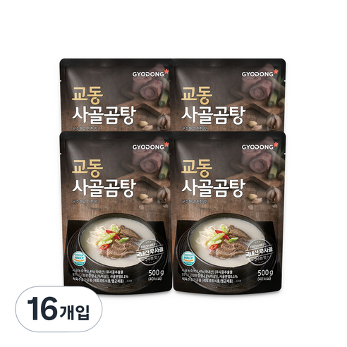 교동식품 사골곰탕, 500g, 16개입
