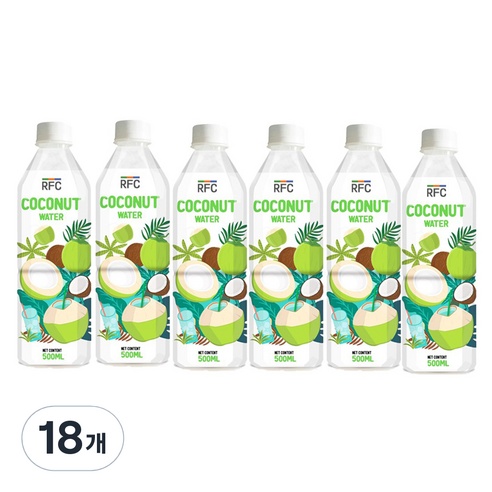 탄도 RFC 코코넛 워터 100%, 500ml, 18개