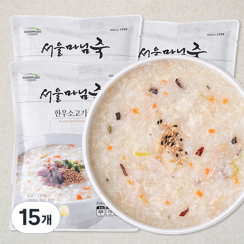 서울마님 한우소고기죽 (냉장), 300g, 15개