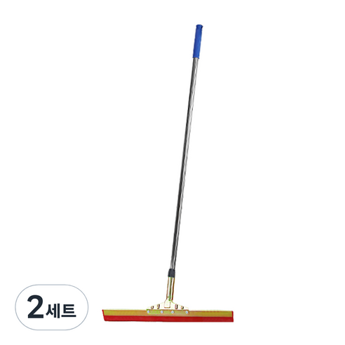 월드크린 고무밀대 레드 55cm + 스텐봉 120cm 원터치홀더 세트, 2세트