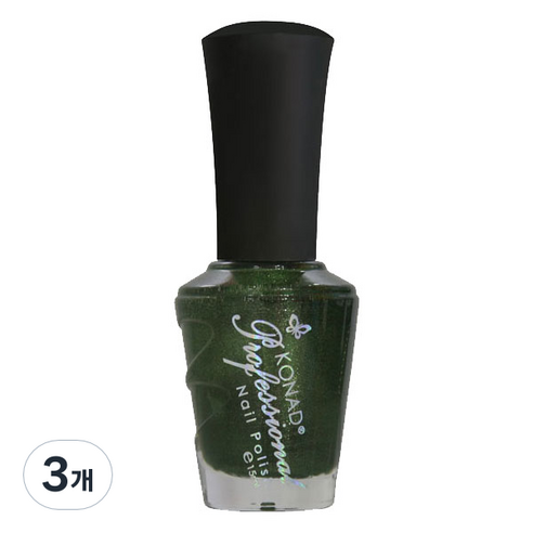 코나드 프로페셔널 레귤러 네일 폴리쉬 15ml, 골드펄그린, 3개