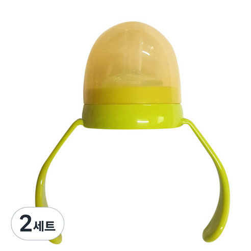 리틀밥독 젖병호환 빨대 + 손잡이세트, 그린, 2세트