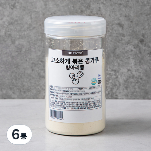 대구농산 고소하게 볶은 콩가루 병아리콩, 250g, 6통