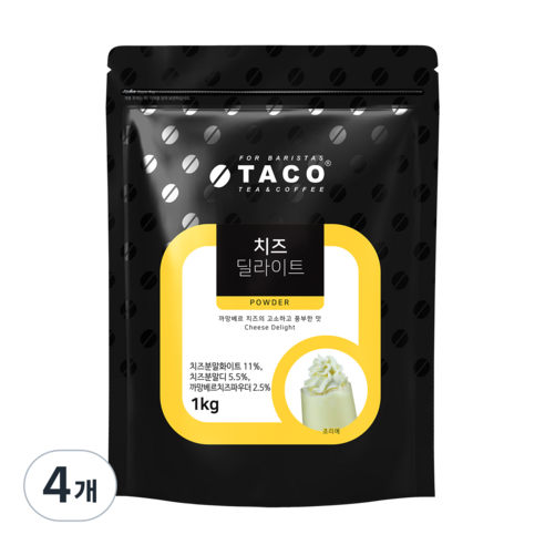 타코 치즈딜라이트 파우더, 1kg, 1개입, 4개