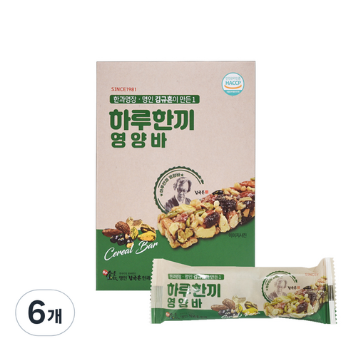 신궁전통한과 김규흔 명장이 만든 하루한끼 영양바 5p, 125g, 6개