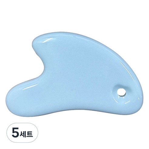 하트 괄사 마사저 + 파우치 세트, 블루, 5세트