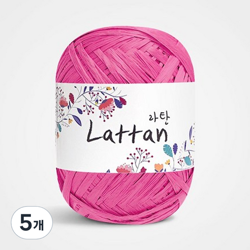yarna 라탄 라피아 뜨개실 40g, 30번 무광, 5개
