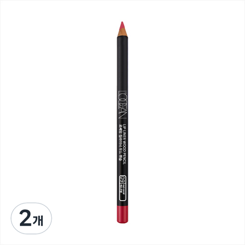 로쎄앙 립라이너 우드 펜슬 4 x 150 mm, 09호 레드코랄, 2개