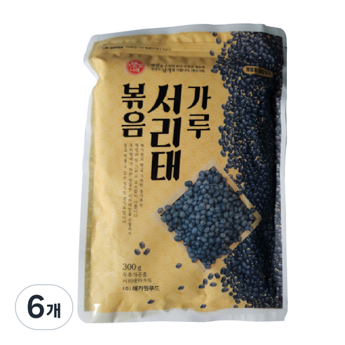 해가원 볶음 서리태가루, 300g, 6개