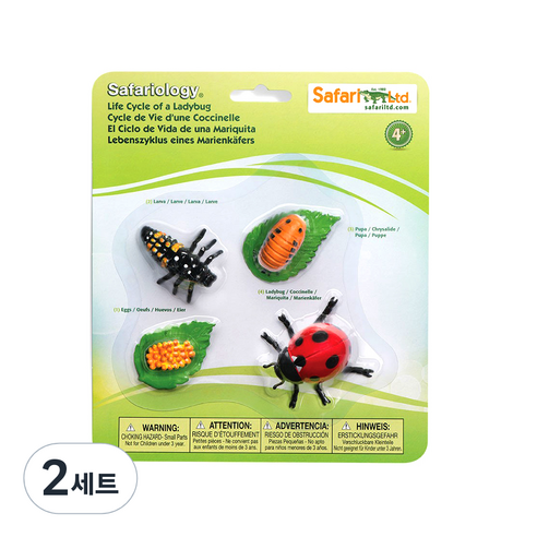 사파리엘티디 무당벌레의성장과정 피규어 662716, 2세트