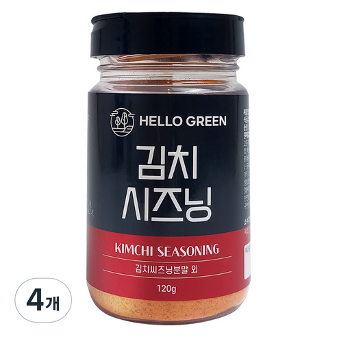 헬로우그린 김치 시즈닝 분말, 4개, 120g