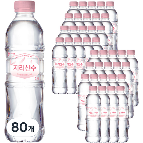 아워홈 지리산수 핑크, 500ml, 80개