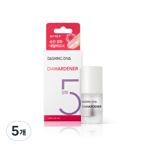 데싱디바 다이아 하드너 손톱 강화, 7ml, 5개