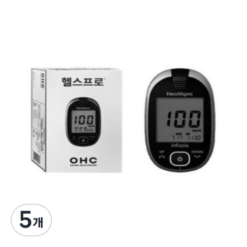 오상헬스케어 헬스프로 혈당 측정기, hp_001, 5개
