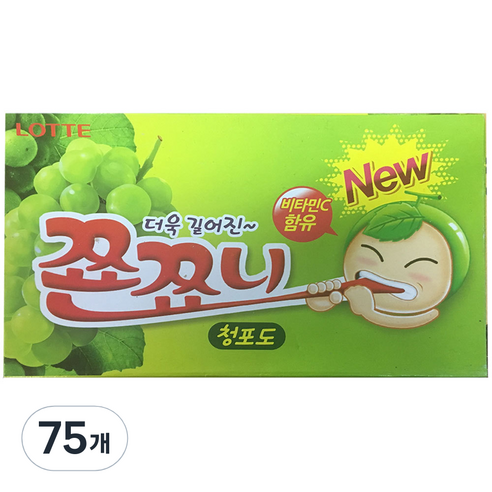 롯데제과 쫀쪼니 청포도 29g, 75개