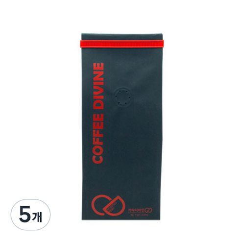 커피디바인 자메이카 블루마운틴 블렌드 원두커피, 핸드드립, 200g, 5개