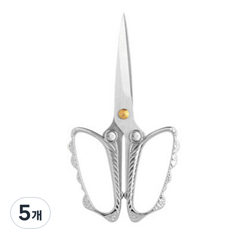 MEO 컬러 나비 가위, 실버, 5개