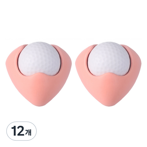 하이원픽 발바닥 마사지 지압볼 7 x 4.5 cm, 핑크, 12개
