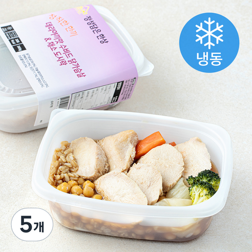 정직한 한끼 데리야끼맛 수비드 닭가슴살 & 채소 도시락 (냉동), 360g, 5개