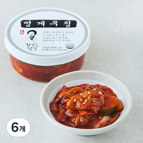 동광 김정숙 젓갈 멍게무침, 120g, 6개