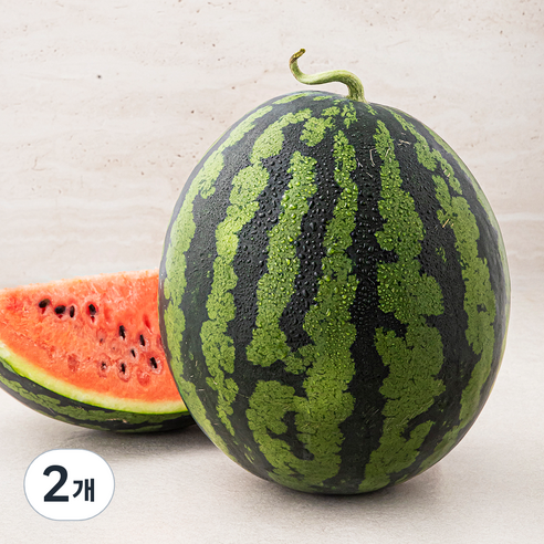 곰곰 산지직송 당도선별 수박, 4kg 미만, 2개