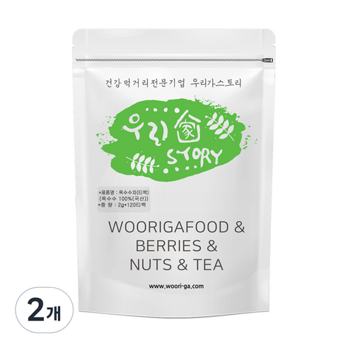 우리가스토리 국산 옥수수차 티백 120p, 2g, 120개입, 2개