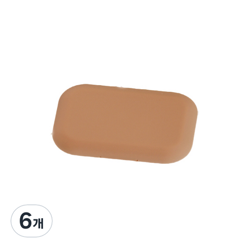 FTSY 휴대용 렌즈케이스 렌즈통, 브라운, 6개