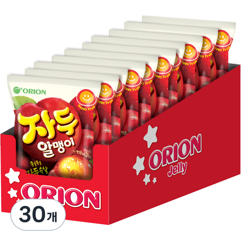 오리온 자두 알맹이 젤리 10p, 67g, 30개