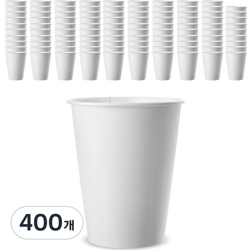 대한웰빙은박접시 무인쇄 테이크아웃 종이컵 240ml, 1개입, 400개