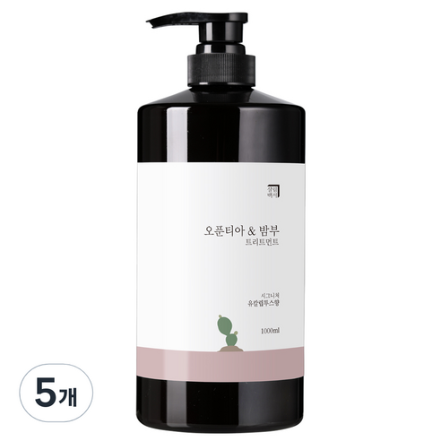 살림백서 오푼티아 & 밤부 헤어트리트먼트, 1000ml, 5개