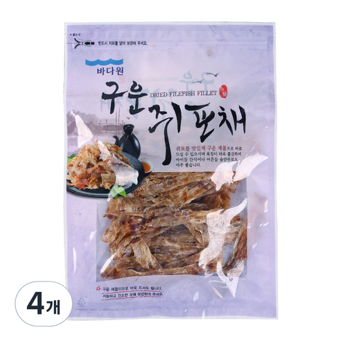 바다원 구운 쥐포채, 150g, 4개