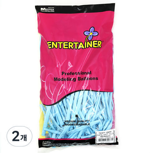 네오텍스 260N 요술풍선 100p, 파스텔매트 블루, 2개