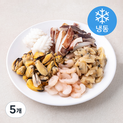 비비수산 새우살이 들어간 간편한 해물모둠 (냉동), 5개, 700g