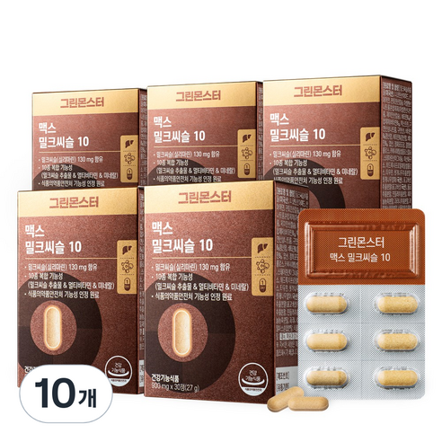 그린몬스터 맥스 밀크씨슬 10, 30정, 10개