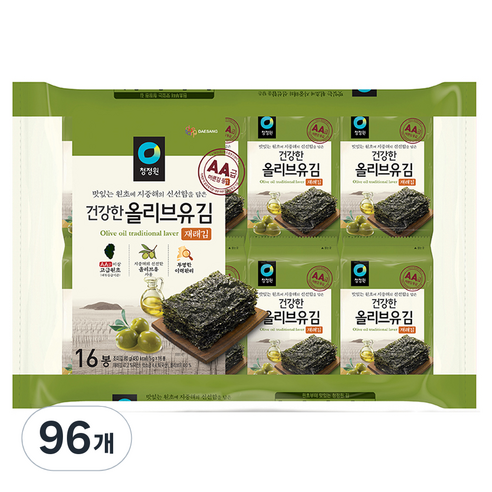 청정원 올리브유재래김, 5g, 96개