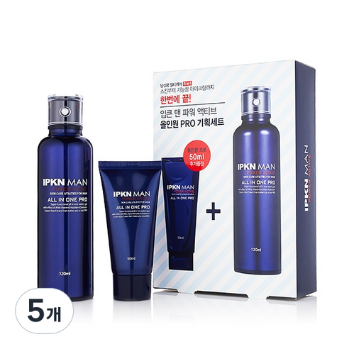 입큰 맨 파워액티브 올인원 프로 120ml + 50ml, 5개