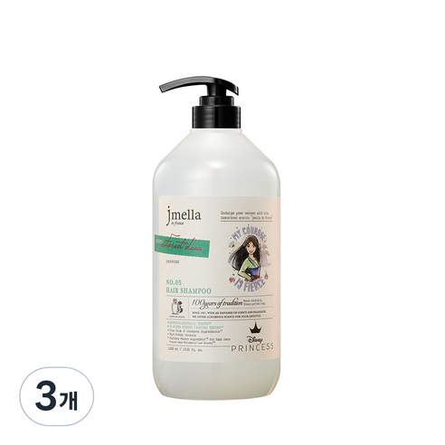 제이멜라 인 프랑스 디즈니 포레스트 듀 헤어 퍼퓸샴푸 아로마틱 그린향, 1000ml, 3개